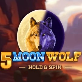 5 Moon Wolf slot logo by Apparat Gaming at Glorious Bingo